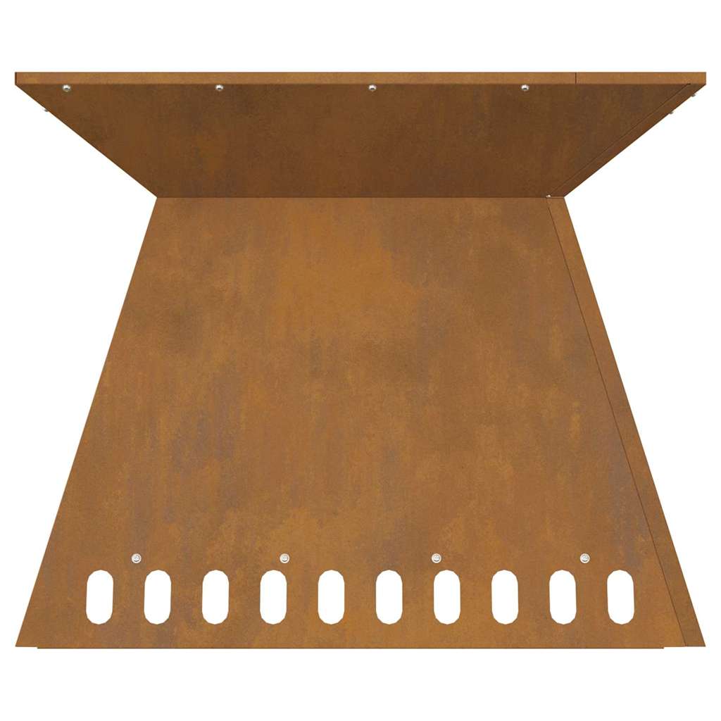 Fire Pit Castanho 60 x 60 x 50 cm Aço corten