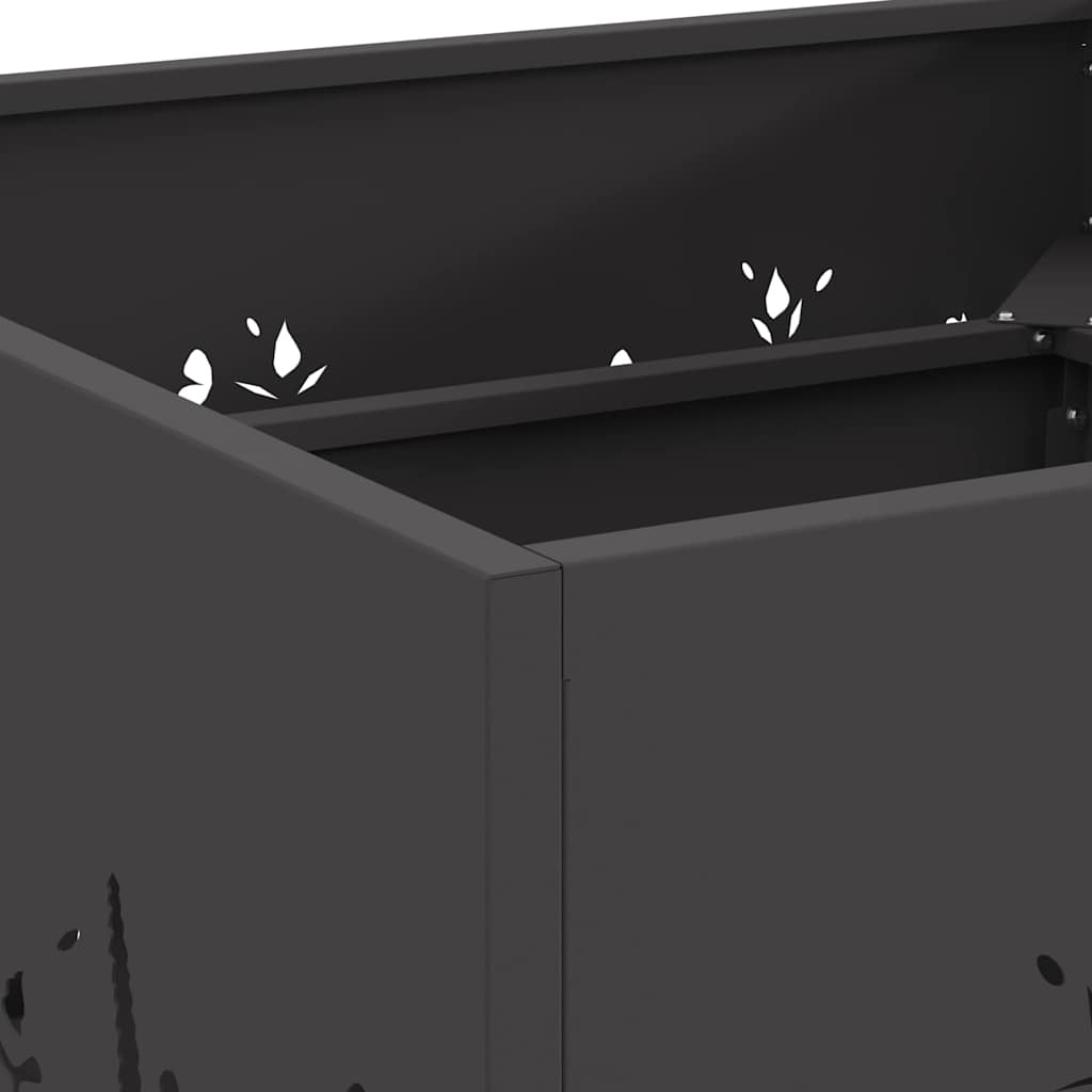 Fire Pit Preto 60 x 60 x 30 cm Aço