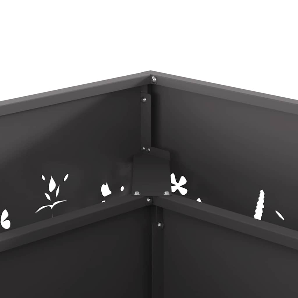 Fire Pit Preto 60 x 60 x 30 cm Aço