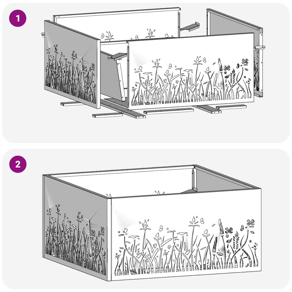 Fire Pit Preto 60 x 60 x 30 cm Aço