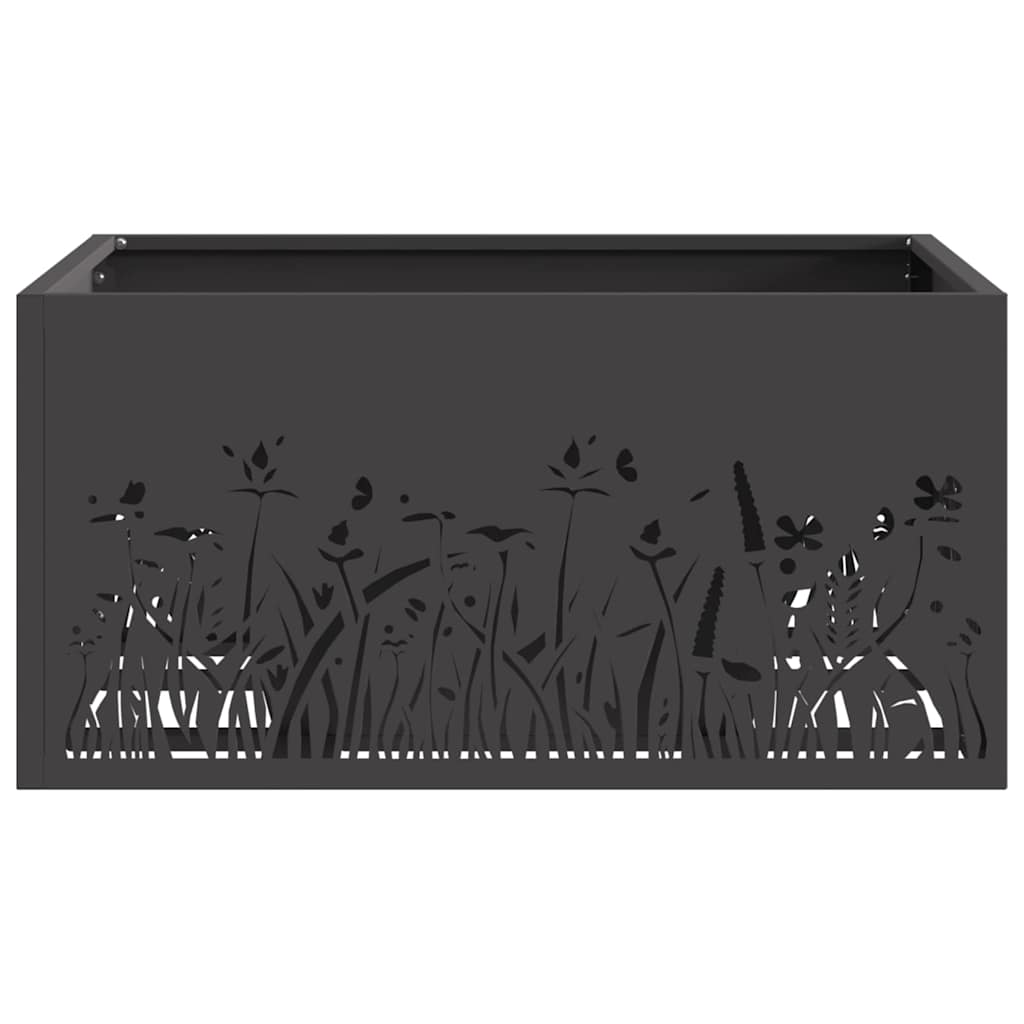 Fire Pit Preto 60 x 60 x 30 cm Aço