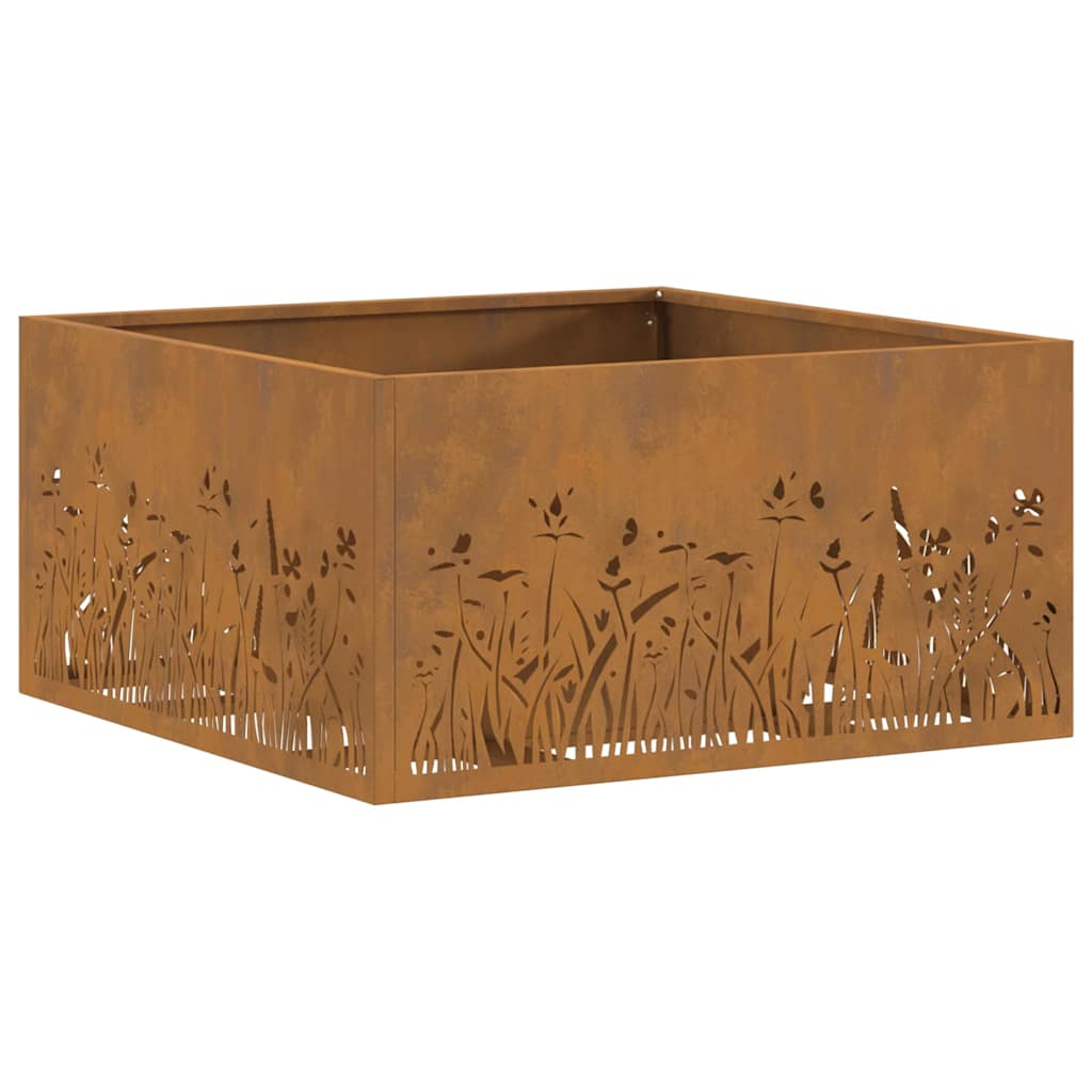 Fire Pit Castanho 60 x 60 x 30 cm Aço