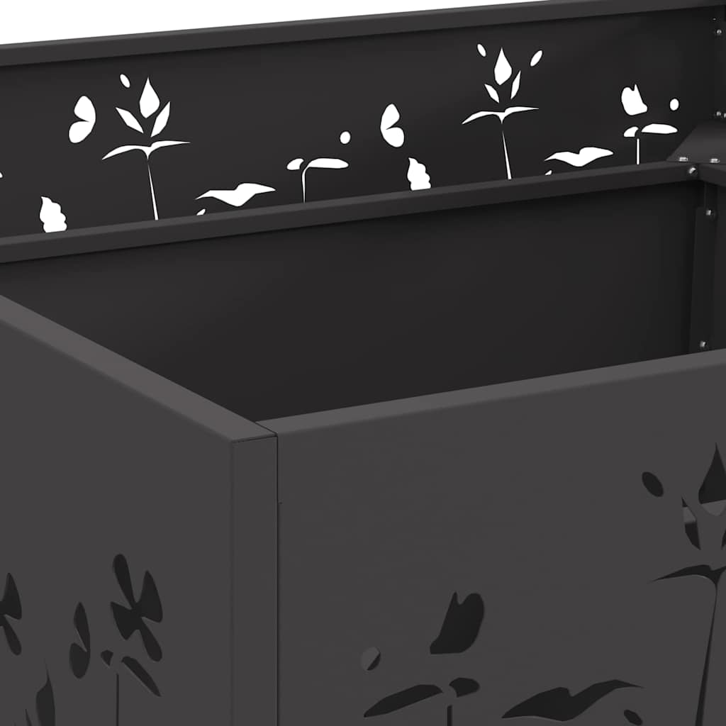 Fire Pit Preto 80 x 80 x 30 cm Aço