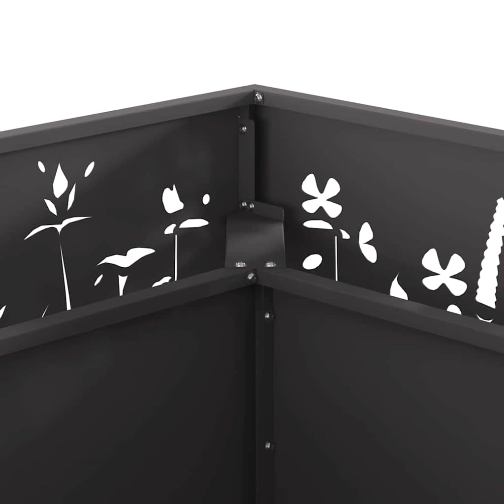 Fire Pit Preto 80 x 80 x 30 cm Aço