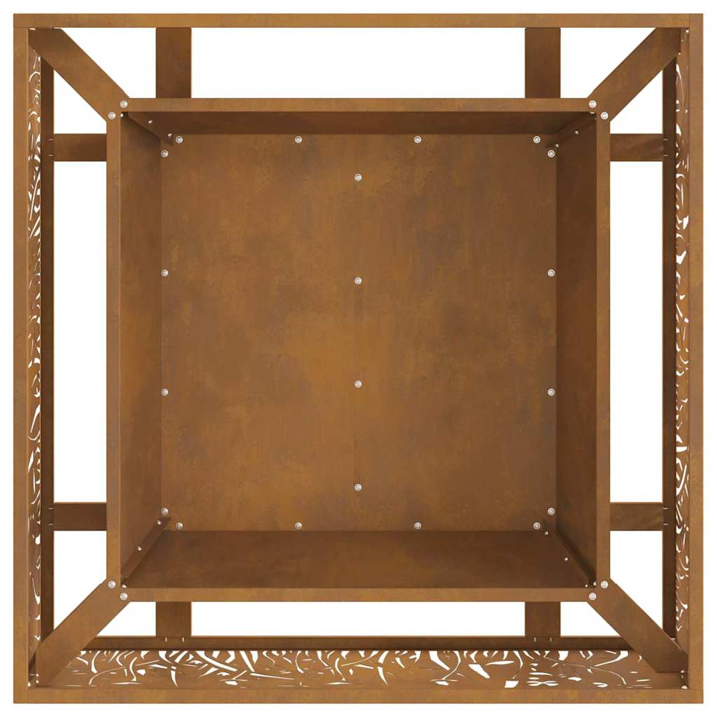 Fire Pit Castanho 80 x 80 x 30 cm Aço corten