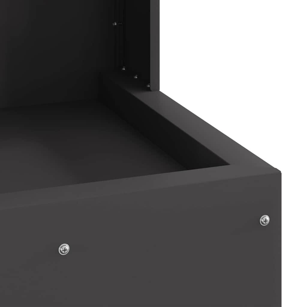 Fire Pit Preto 35 x 35 x 100 cm Aço