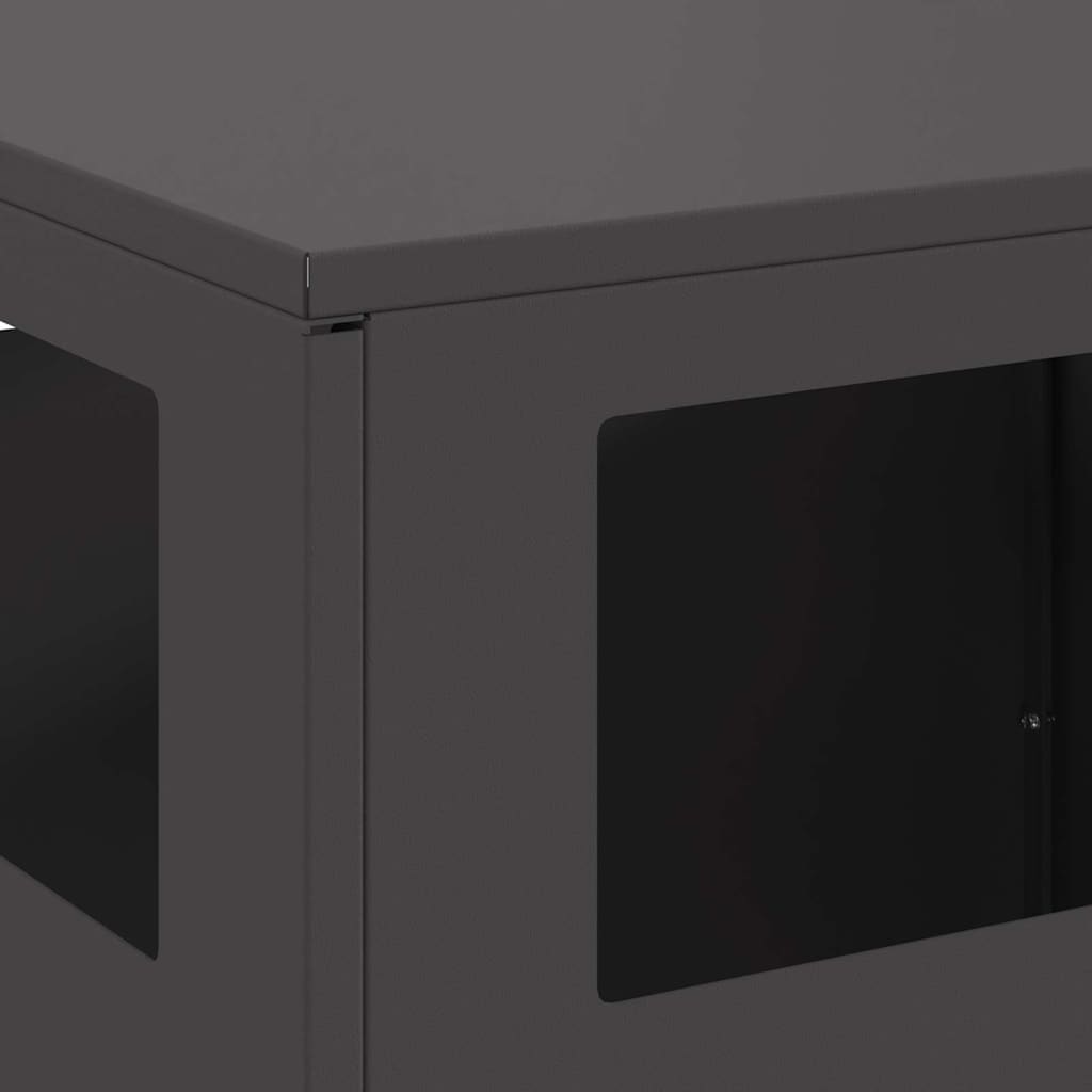 Fire Pit Preto 50 x 50 x 100 cm Aço