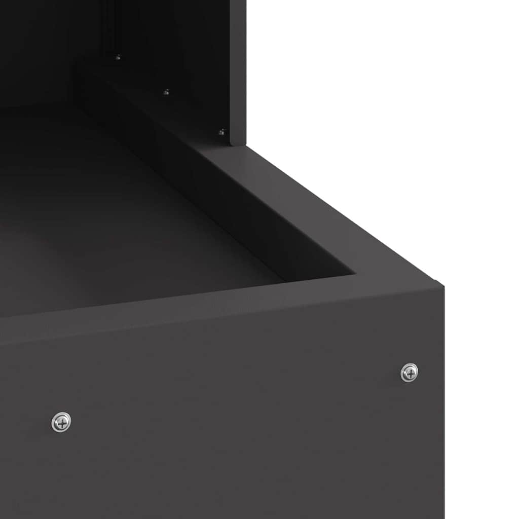 Fire Pit Preto 50 x 50 x 100 cm Aço