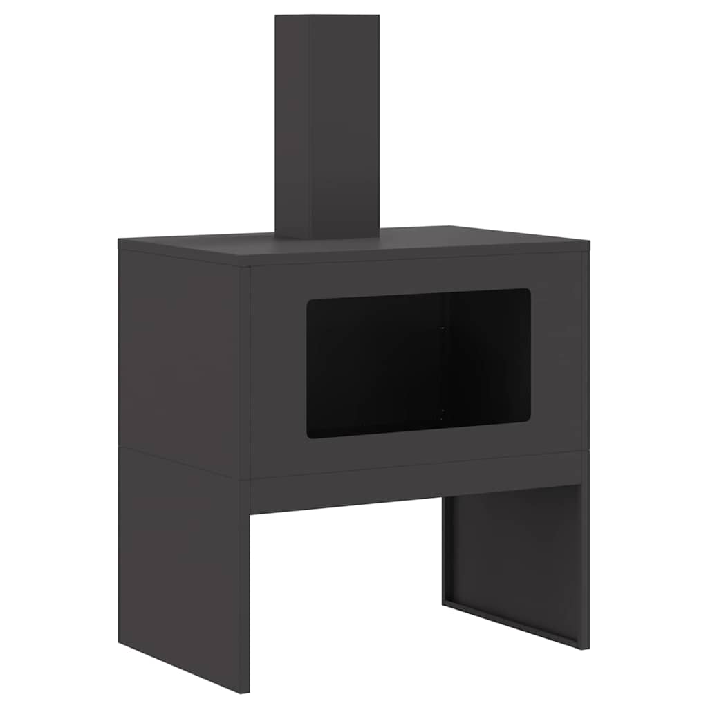 Fire Pit Preto 60 x 40 x 96 cm Aço