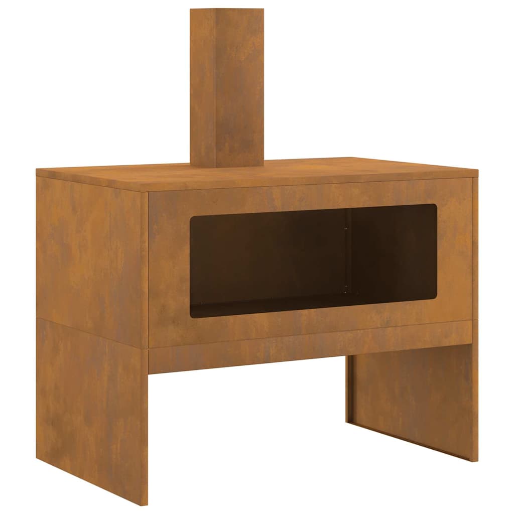 Fire Pit Castanho 80 x 50 x 96 cm Aço corten