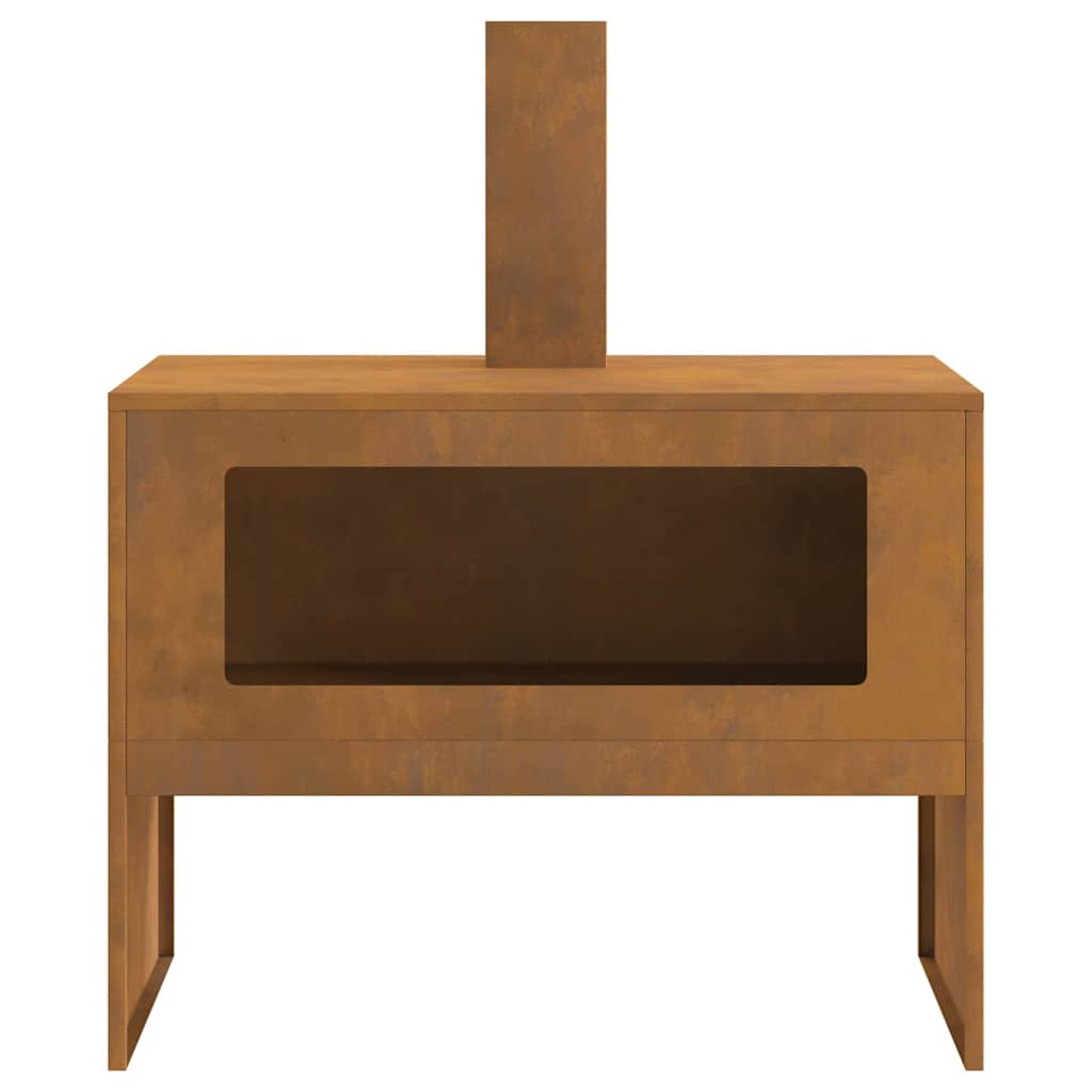 Fire Pit Castanho 80 x 50 x 96 cm Aço corten