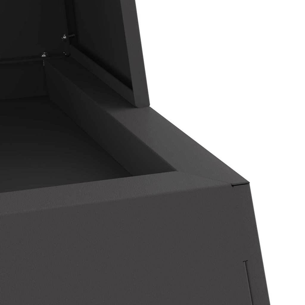 Fire Pit Preto 60 x 35 x 100 cm Aço