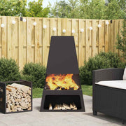 Fire Pit Preto 60 x 35 x 100 cm Aço