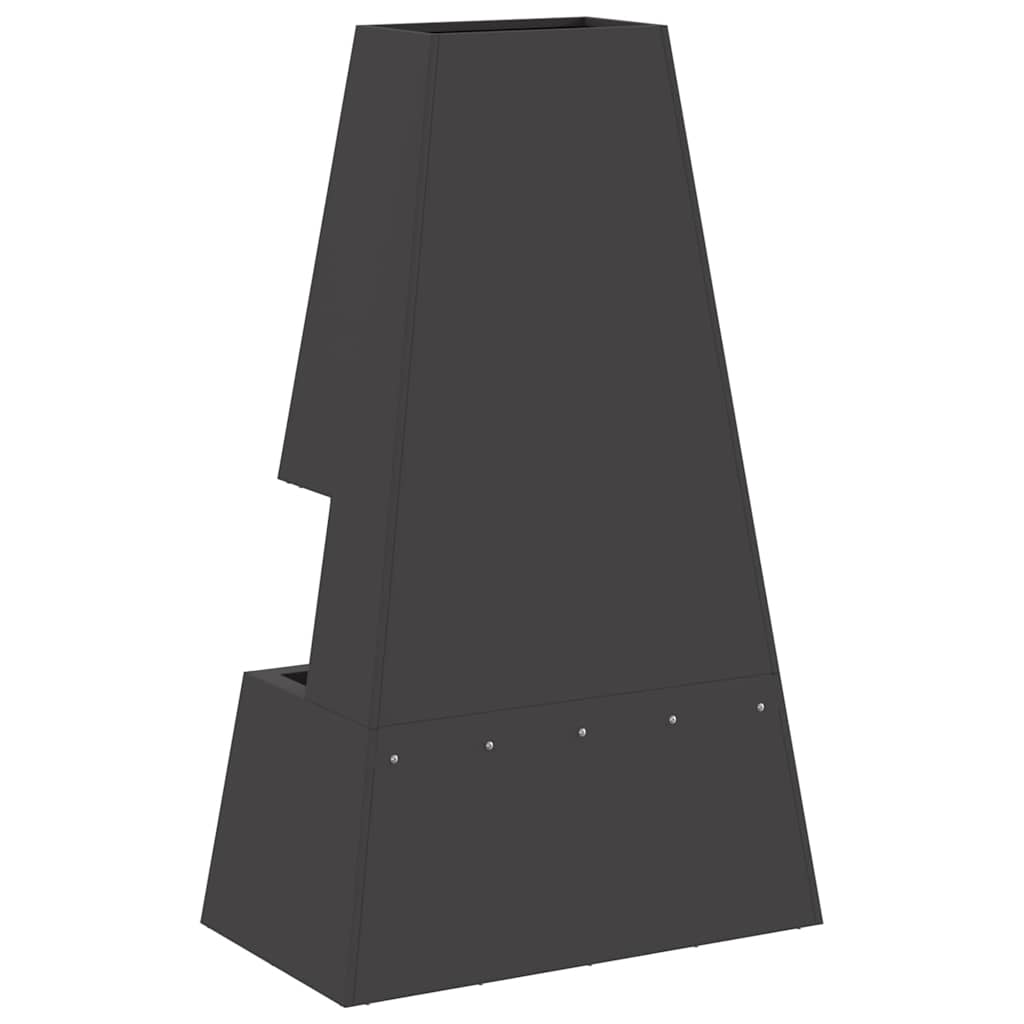 Fire Pit Preto 60 x 35 x 100 cm Aço