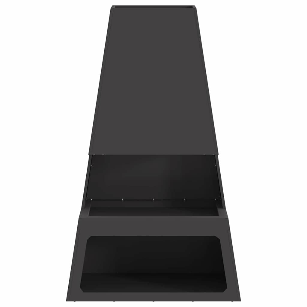 Fire Pit Preto 60 x 35 x 100 cm Aço