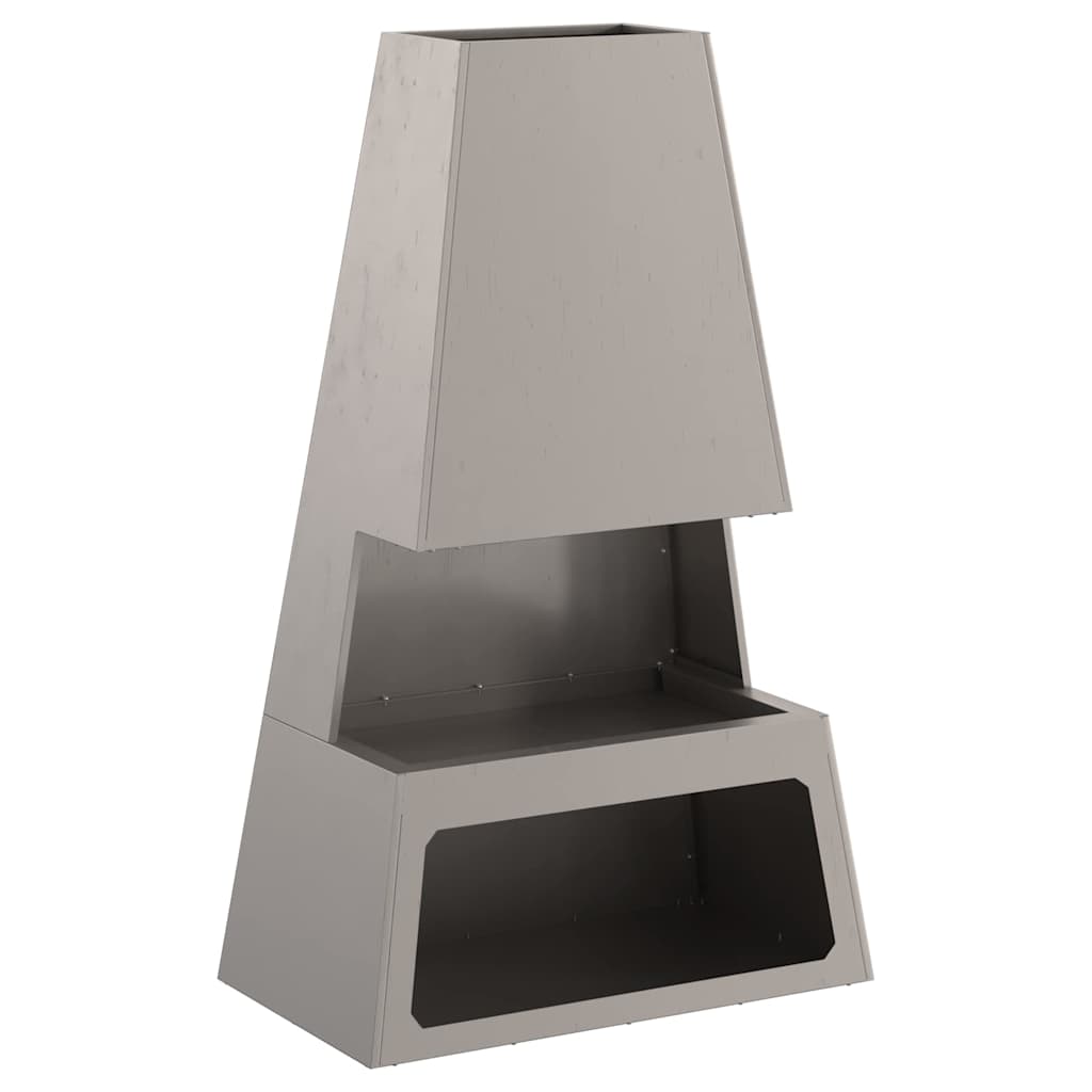 Fire Pit Castanho 60 x 35 x 100 cm Aço