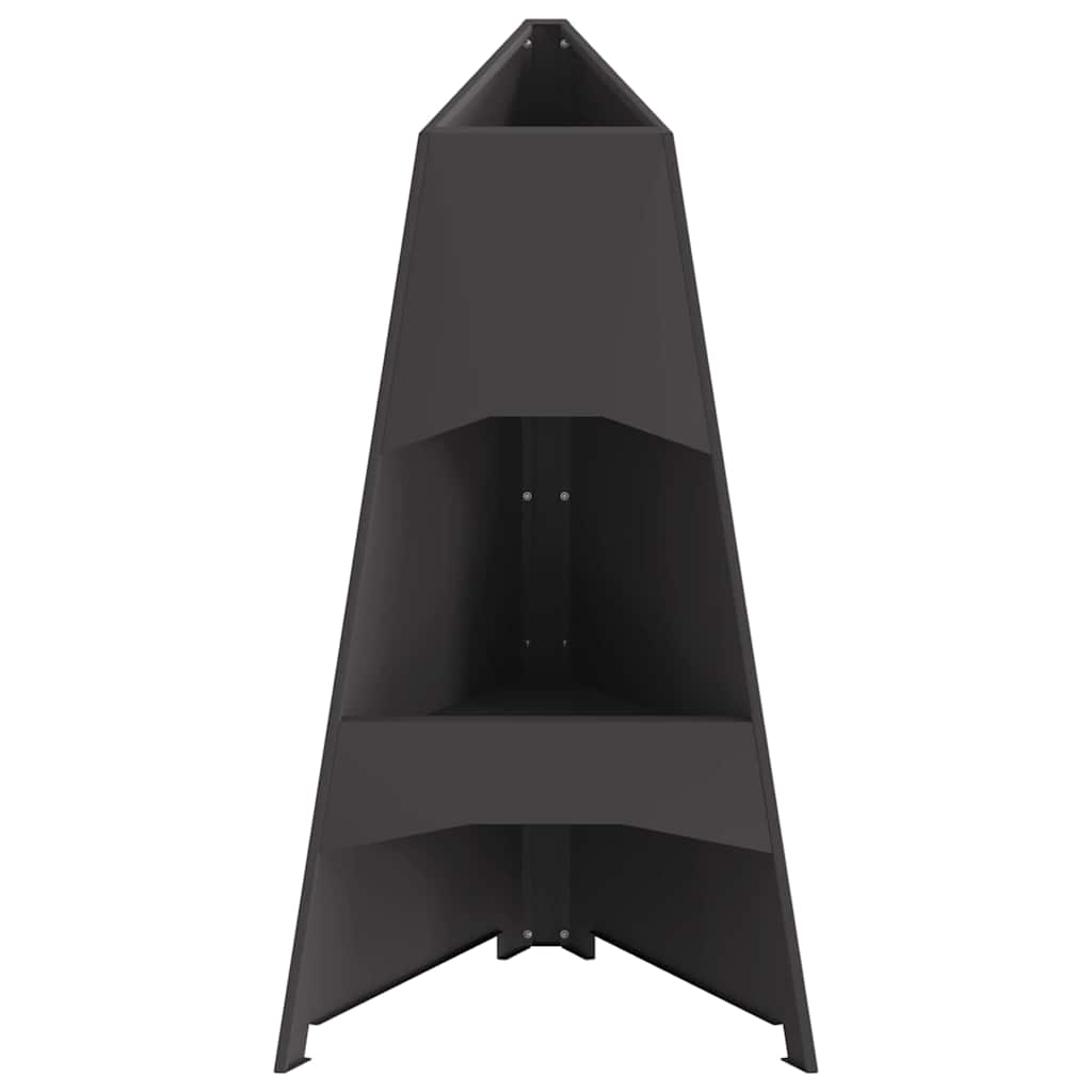 Fire Pit Preto 50 x 50 x 95 cm Aço