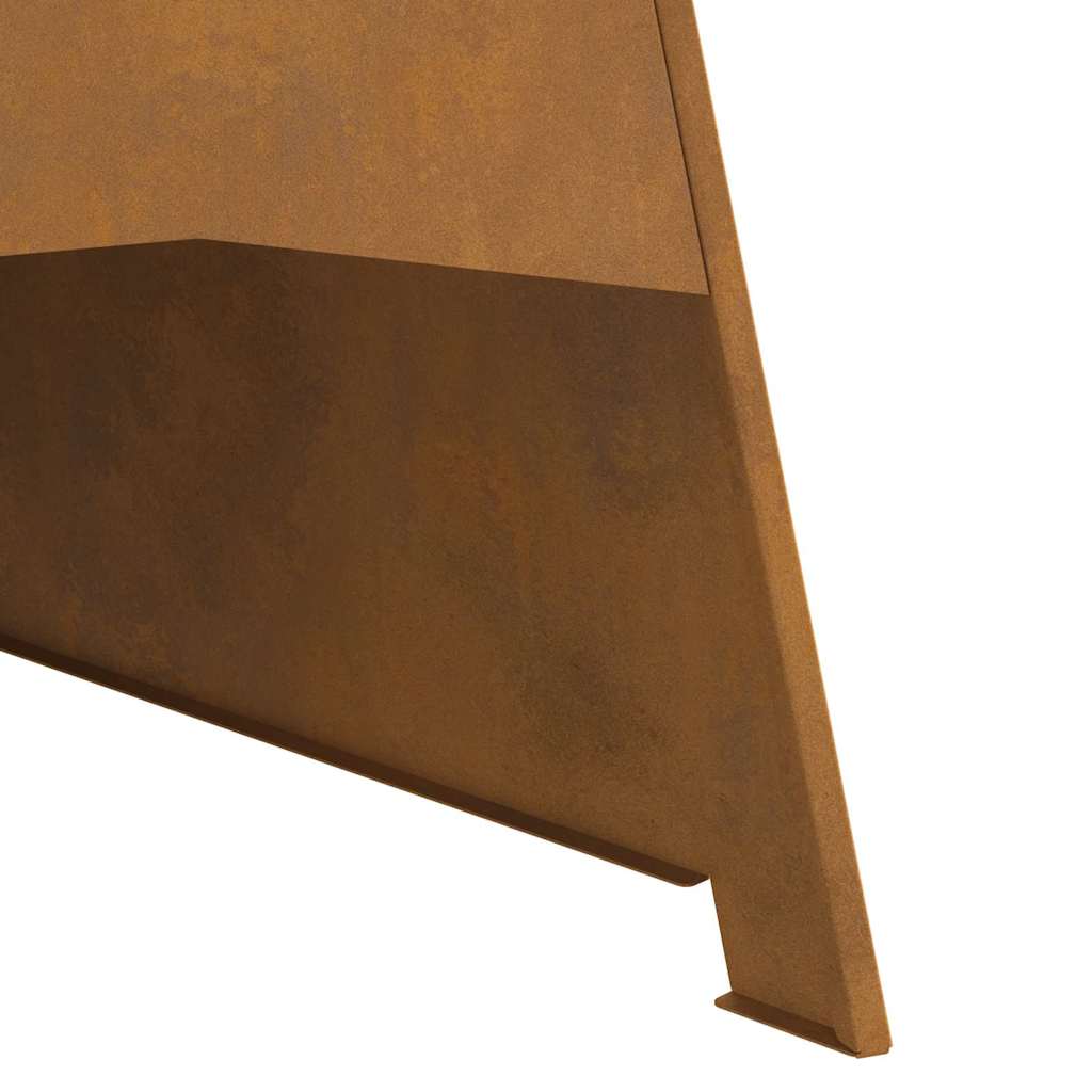 Fire Pit Castanho 50 x 50 x 95 cm Aço