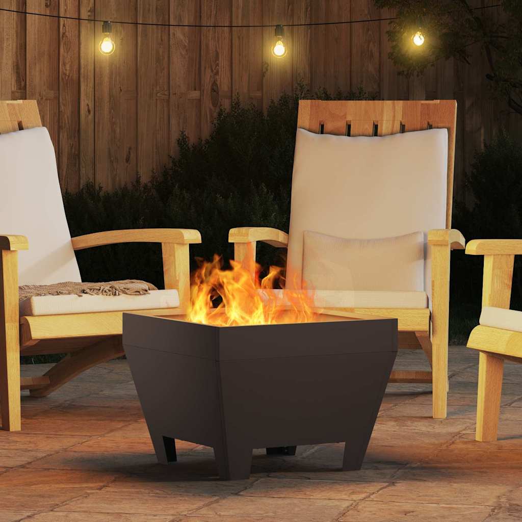 Fire Pit Preto 50 x 50 x 38 cm Aço