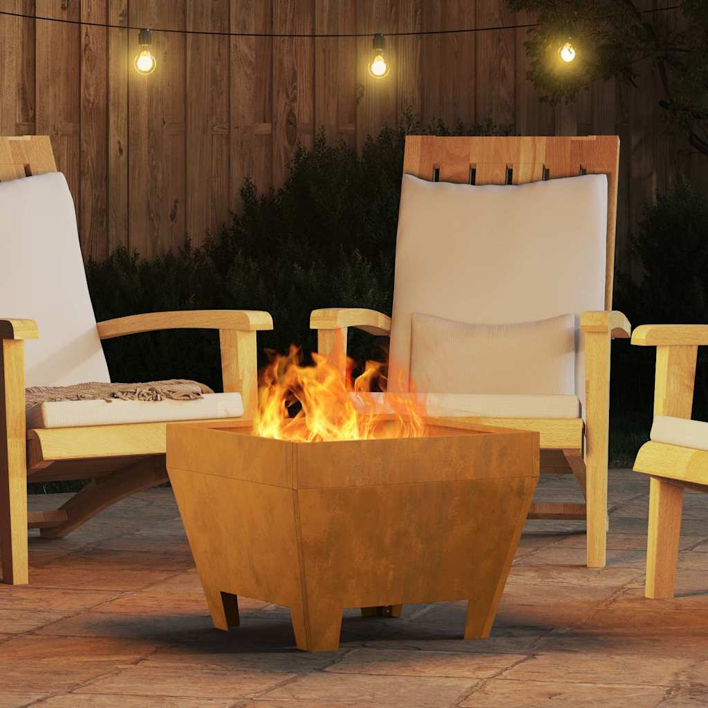 Fire Pit Castanho 50 x 50 x 38 cm Aço