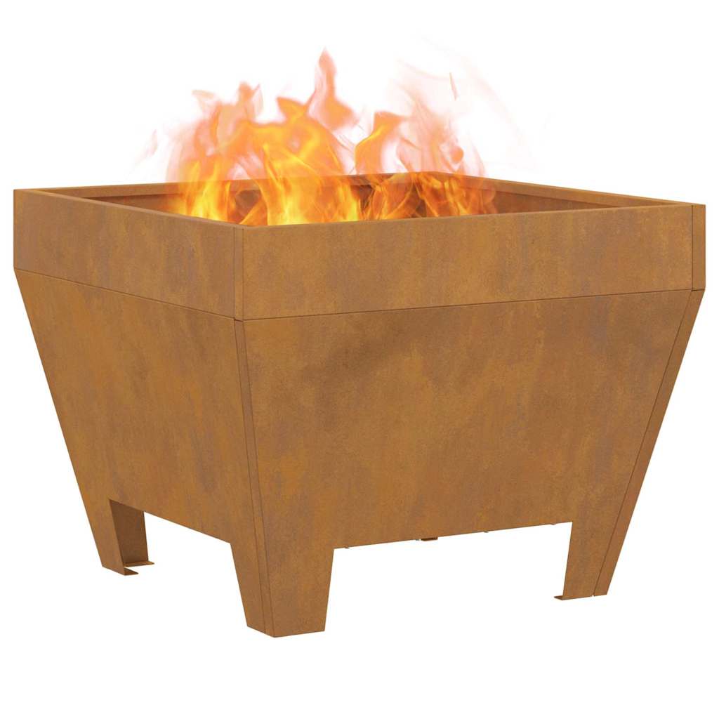 Fire Pit Castanho 50 x 50 x 38 cm Aço
