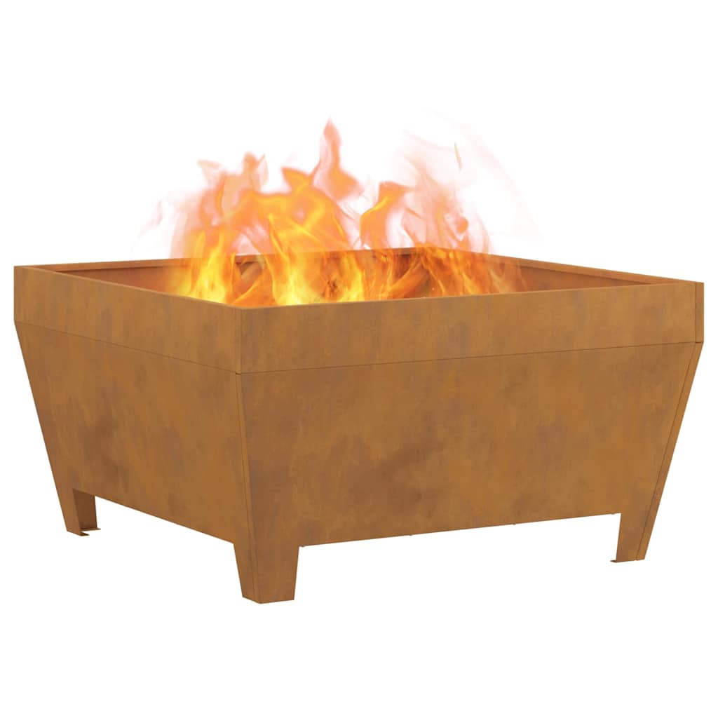 Fire Pit Castanho 80 x 80 x 43 cm Aço
