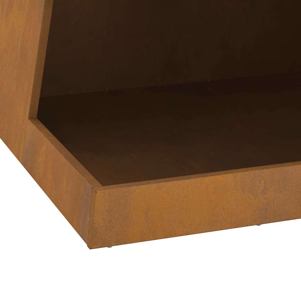 Fire Pit Castanho 50 x 50 x 100 cm Aço