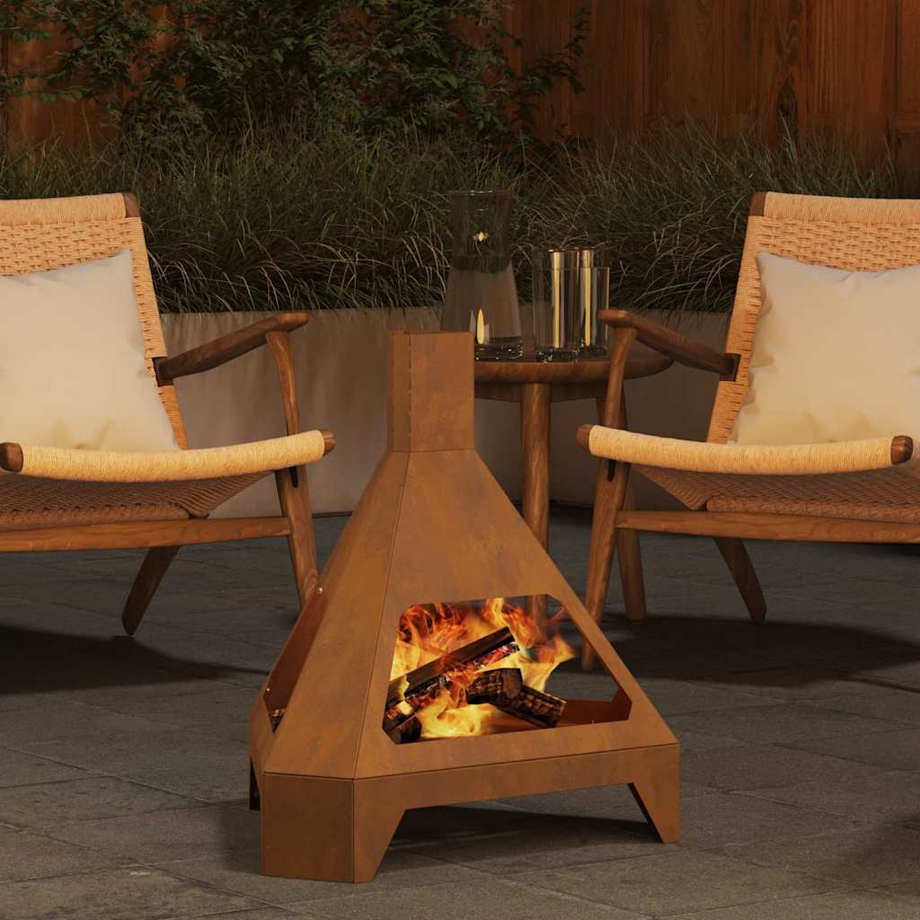 Fire Pit Castanho 50 x 43 x 52 cm Aço