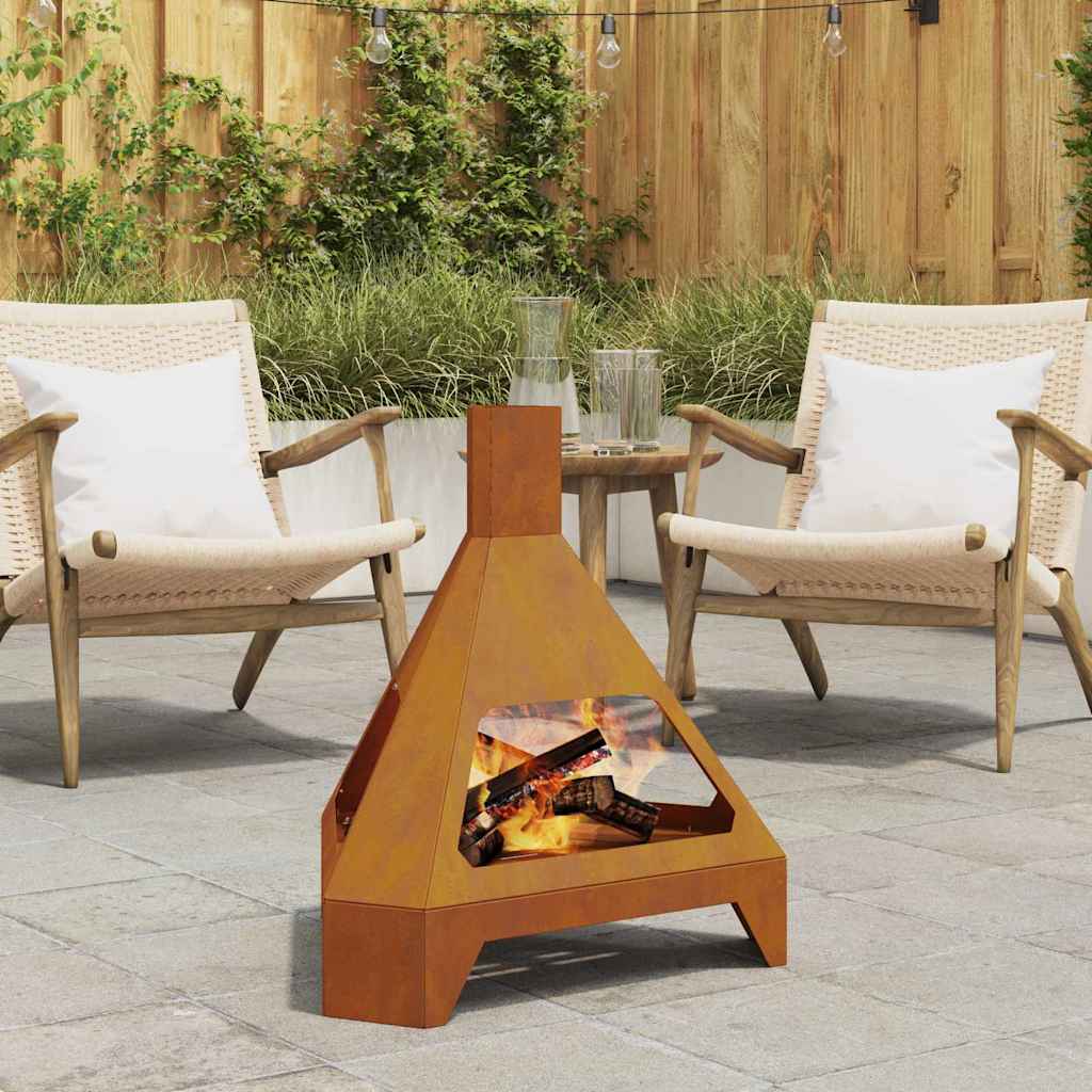 Fire Pit Castanho 50 x 43 x 52 cm Aço