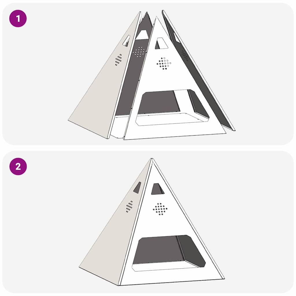 Fire Pit Preto 50 x 50 x 51 cm Aço