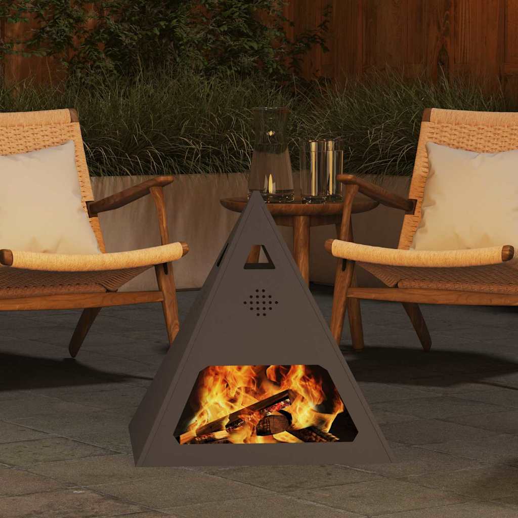 Fire Pit Preto 50 x 50 x 51 cm Aço