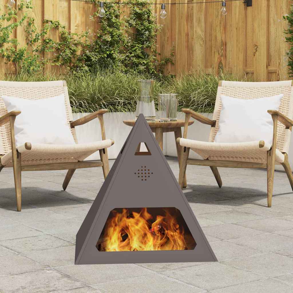 Fire Pit Preto 50 x 50 x 51 cm Aço