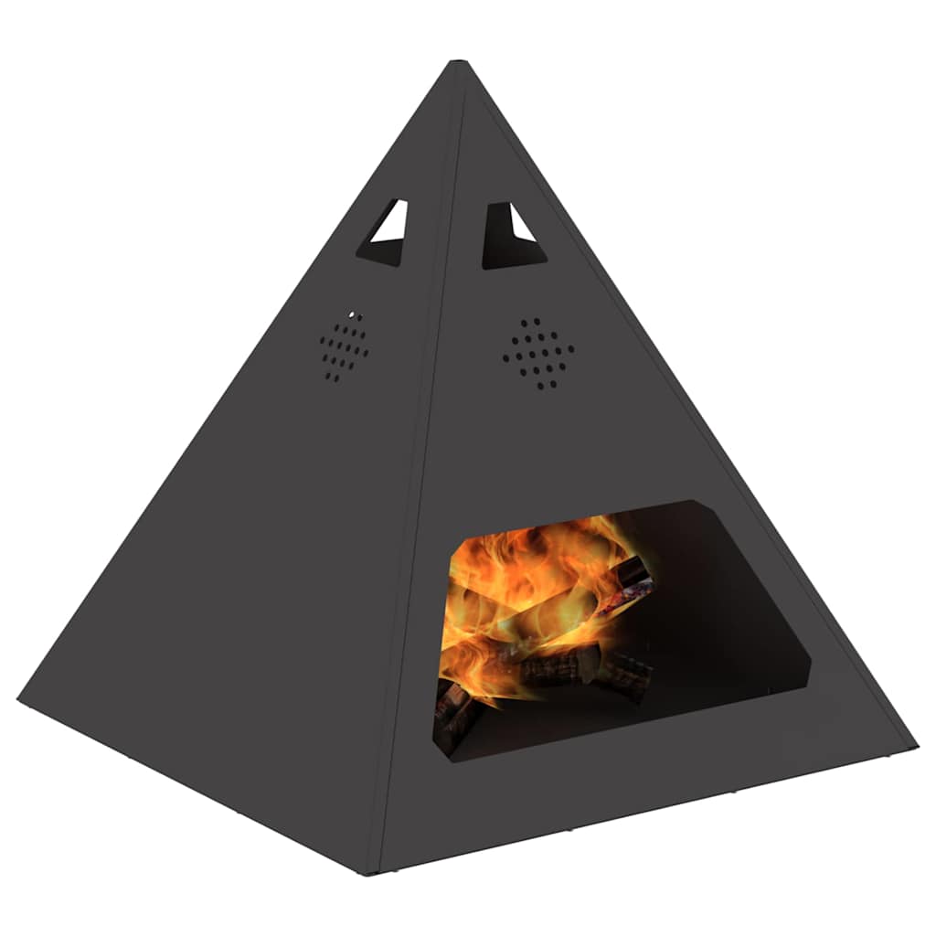 Fire Pit Preto 50 x 50 x 51 cm Aço