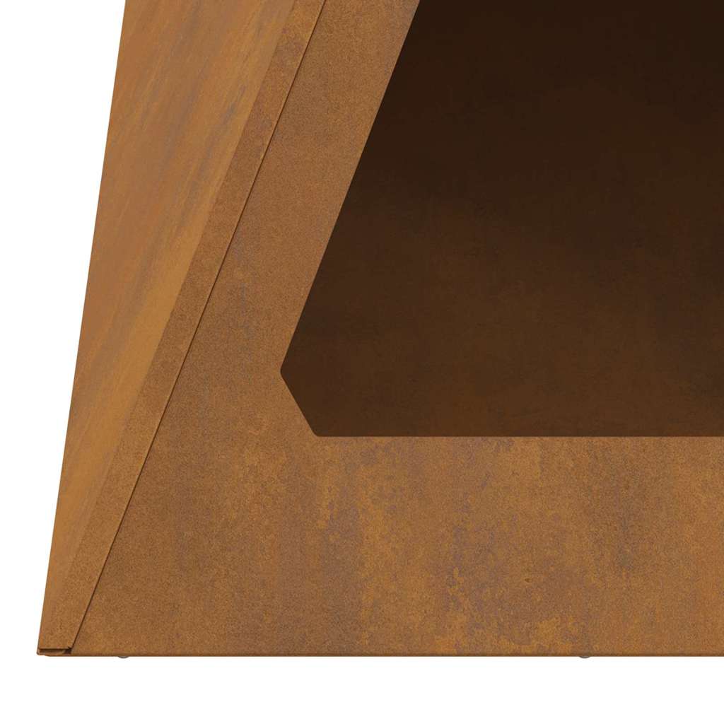 Fire Pit Castanho 50 x 50 x 51 cm Aço corten