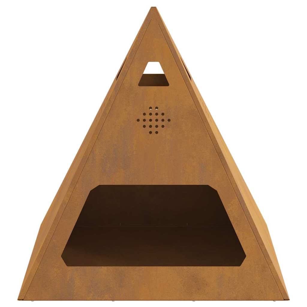 Fire Pit Castanho 50 x 50 x 51 cm Aço corten
