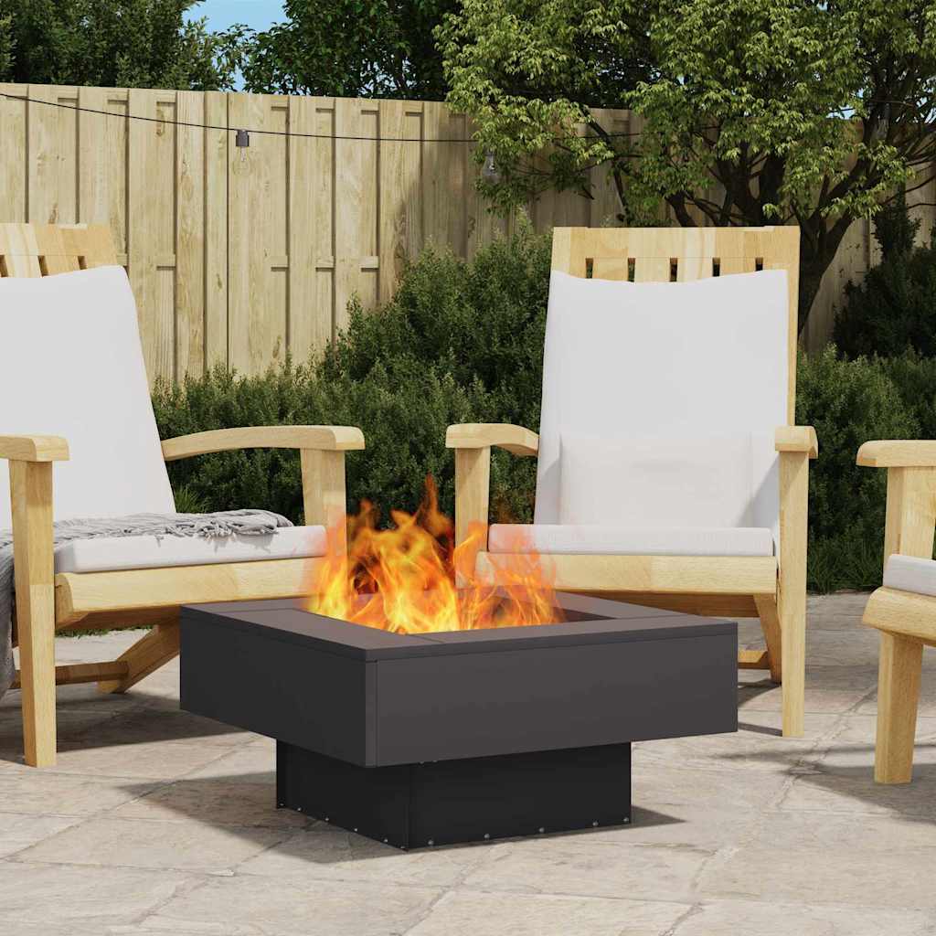 Fire Pit Preto 60 x 60 x 30 cm Aço
