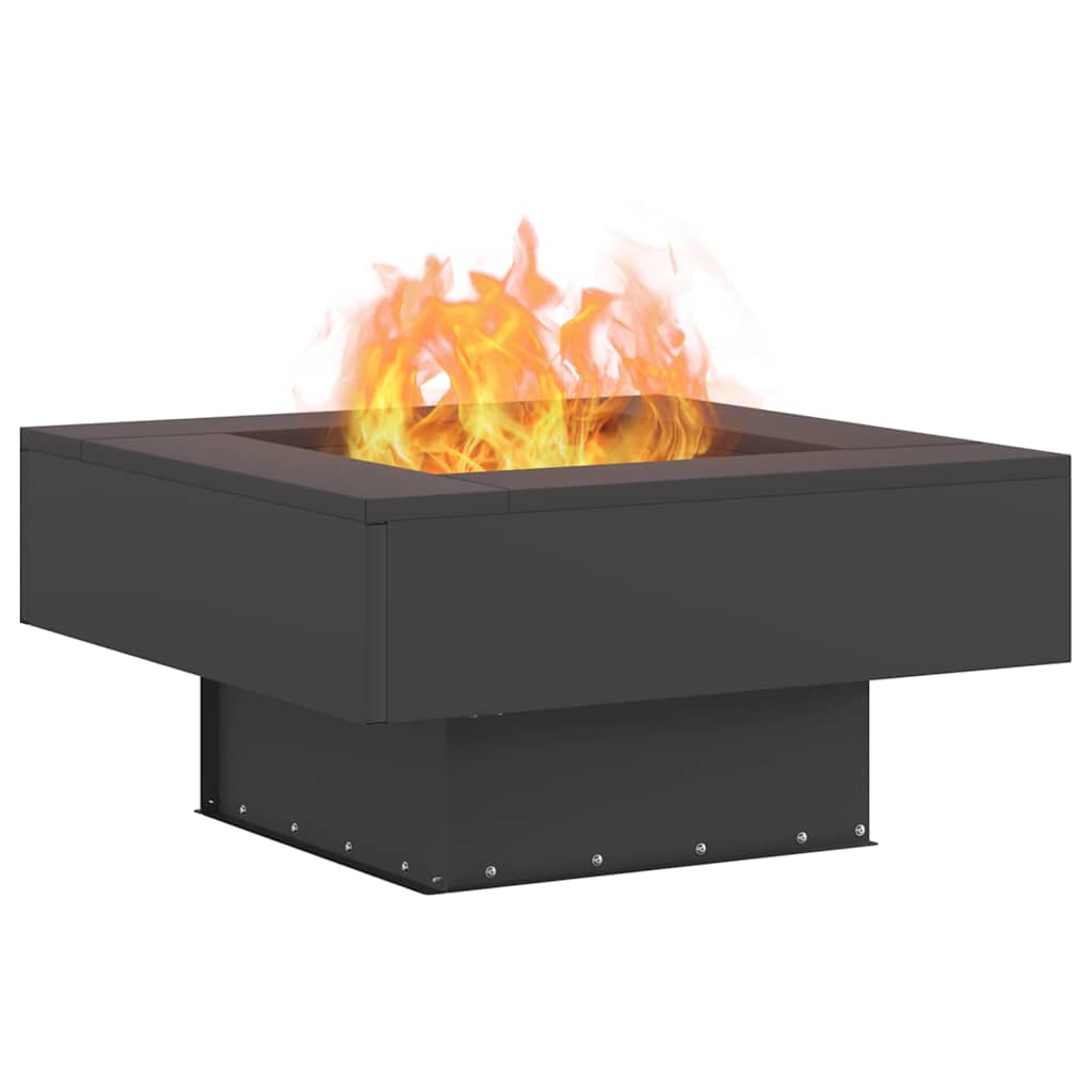 Fire Pit Preto 60 x 60 x 30 cm Aço