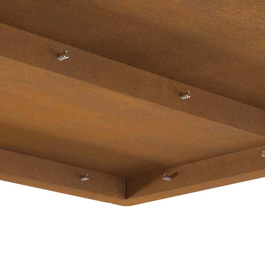 Fire Pit Castanho 60 x 60 x 30 cm Aço