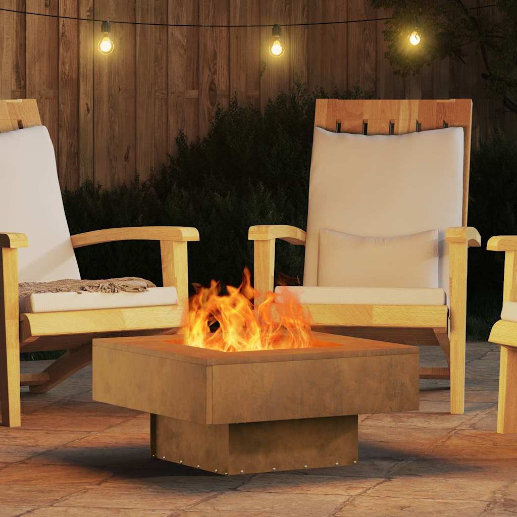 Fire Pit Castanho 60 x 60 x 30 cm Aço