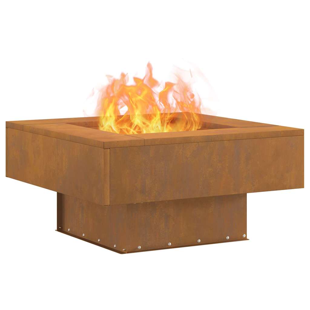 Fire Pit Castanho 60 x 60 x 30 cm Aço