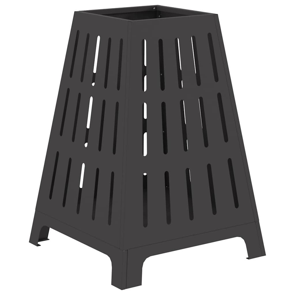Fire Pit Preto 50 x 50 x 70 cm Aço laminado a frio