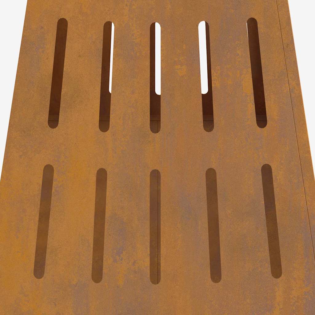 Fire Pit Castanho 50 x 50 x 70 cm Aço corten