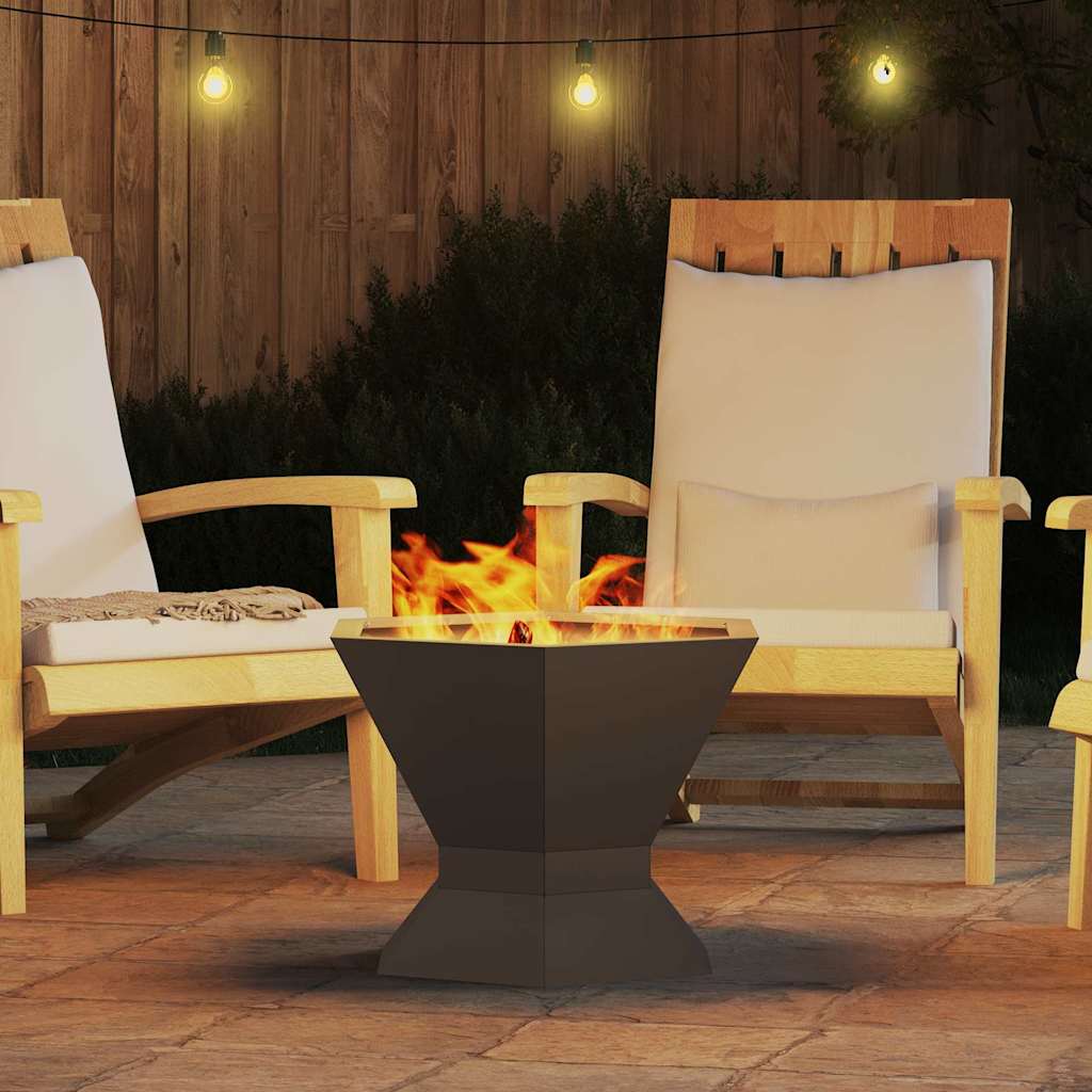 Fire Pit Preto 50 x 50 x 40 cm Aço