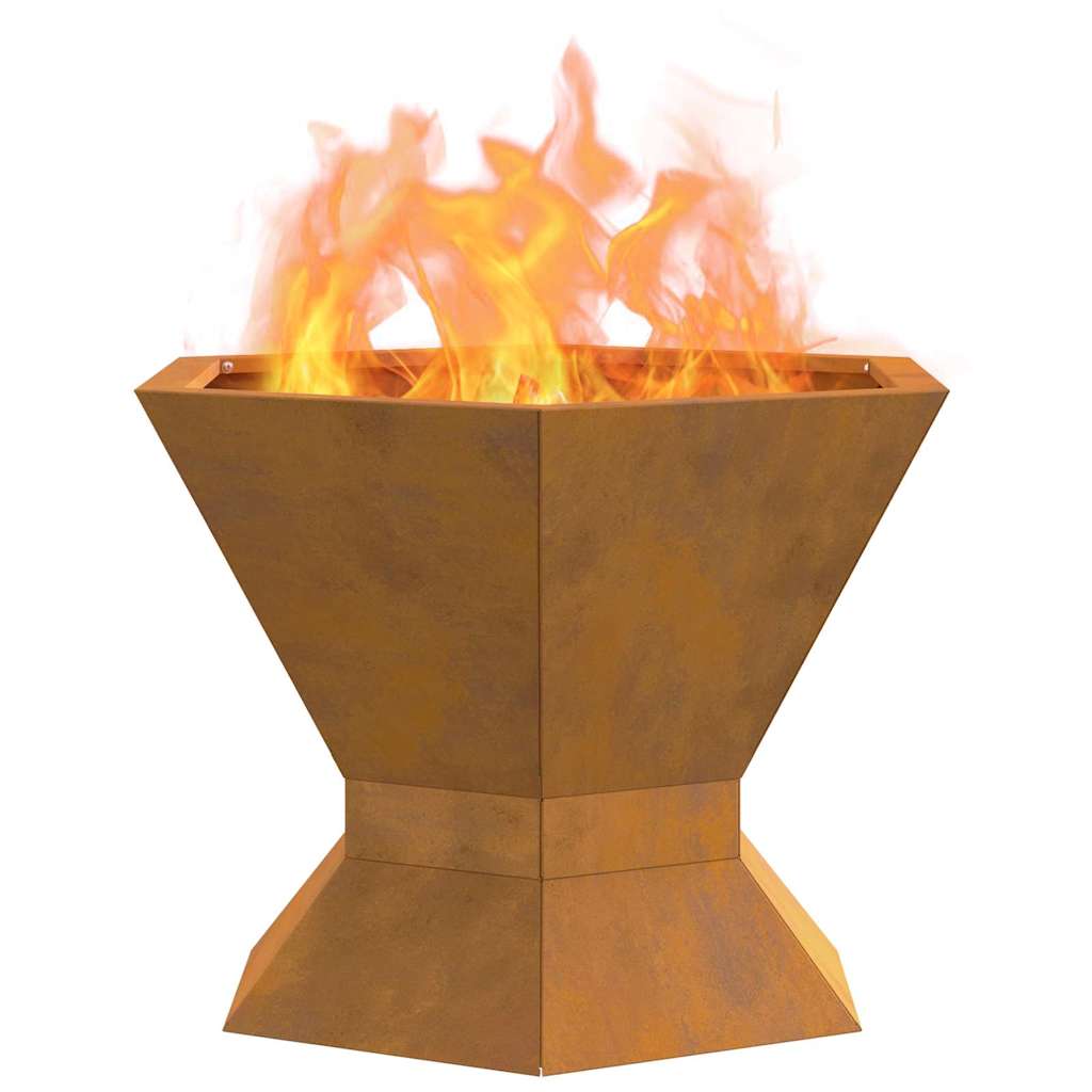 Fire Pit Castanho 50 x 50 x 40 cm Aço