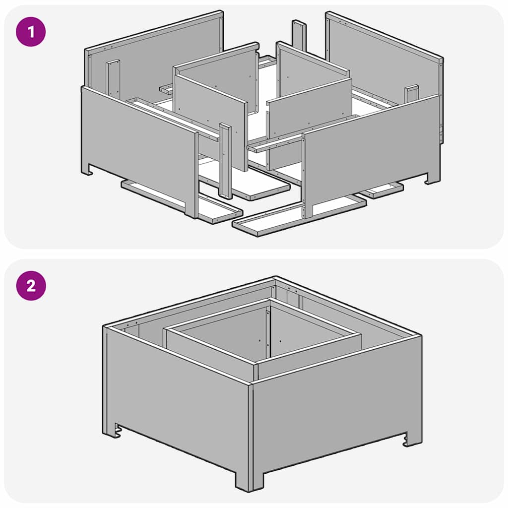 Fire Pit Preto 60 x 60 x 30 cm Aço