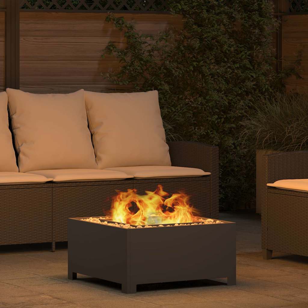 Fire Pit Preto 60 x 60 x 30 cm Aço