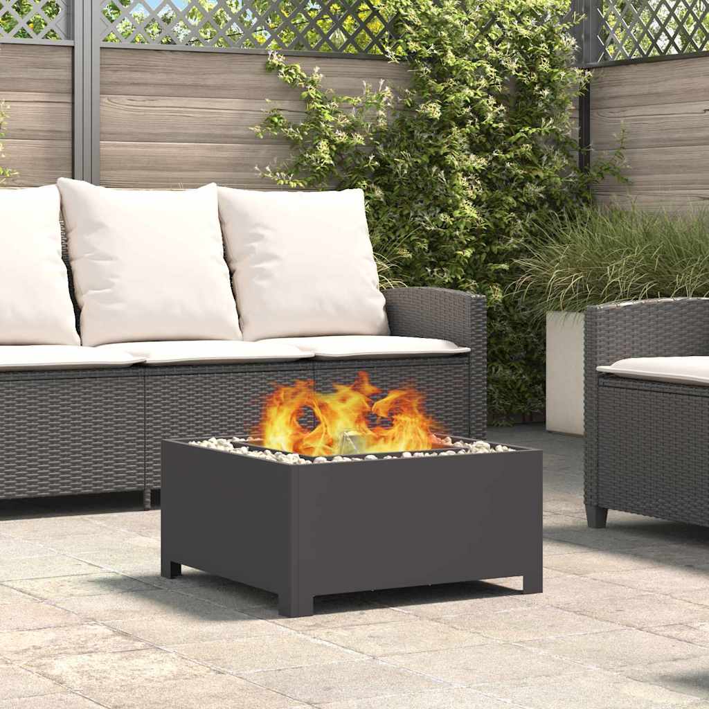 Fire Pit Preto 60 x 60 x 30 cm Aço