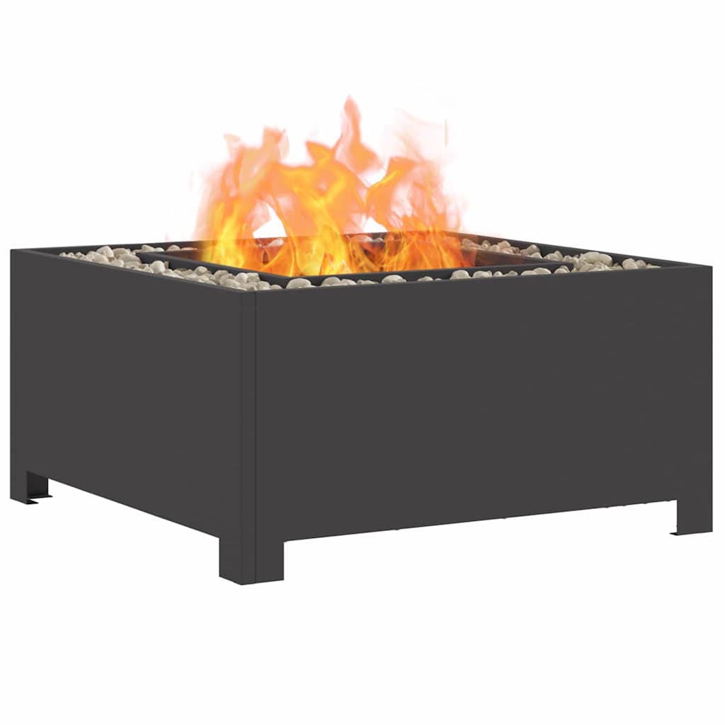 Fire Pit Preto 60 x 60 x 30 cm Aço