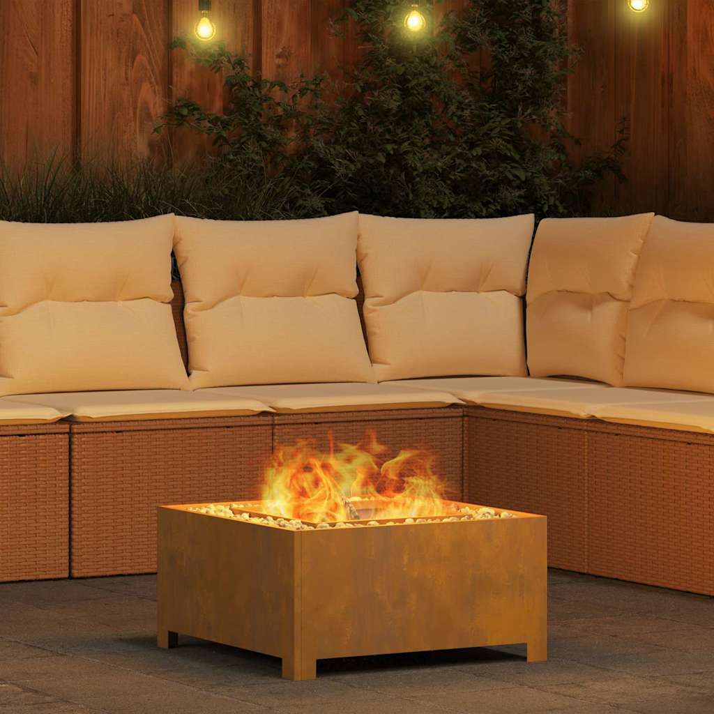 Fire Pit Castanho 60 x 60 x 30 cm Aço