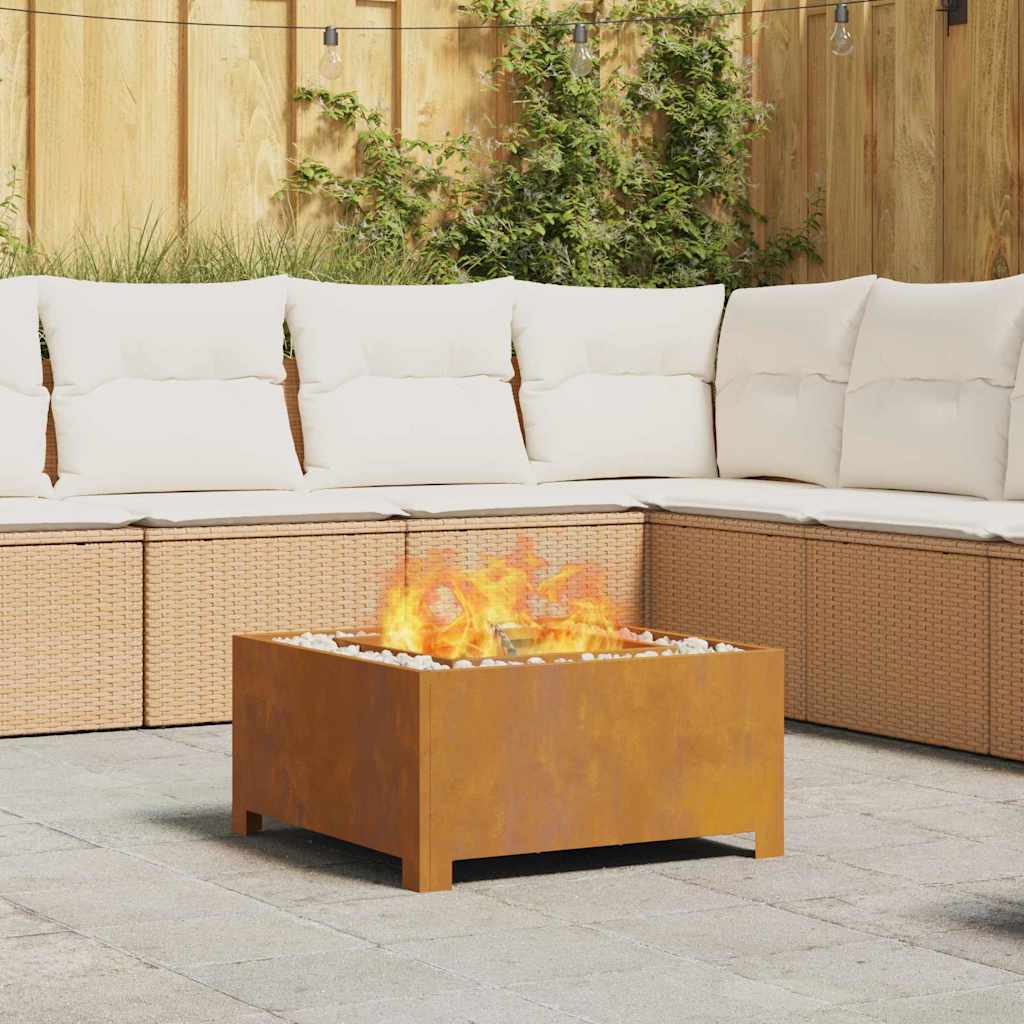 Fire Pit Castanho 60 x 60 x 30 cm Aço